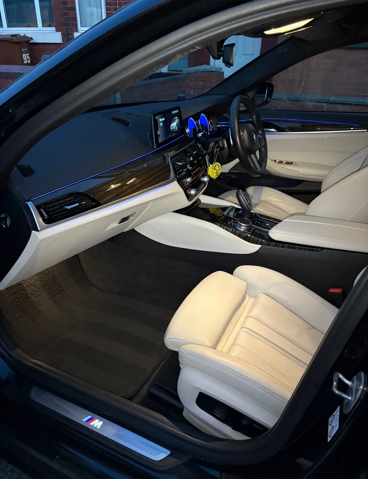 White leather Mercedes interior